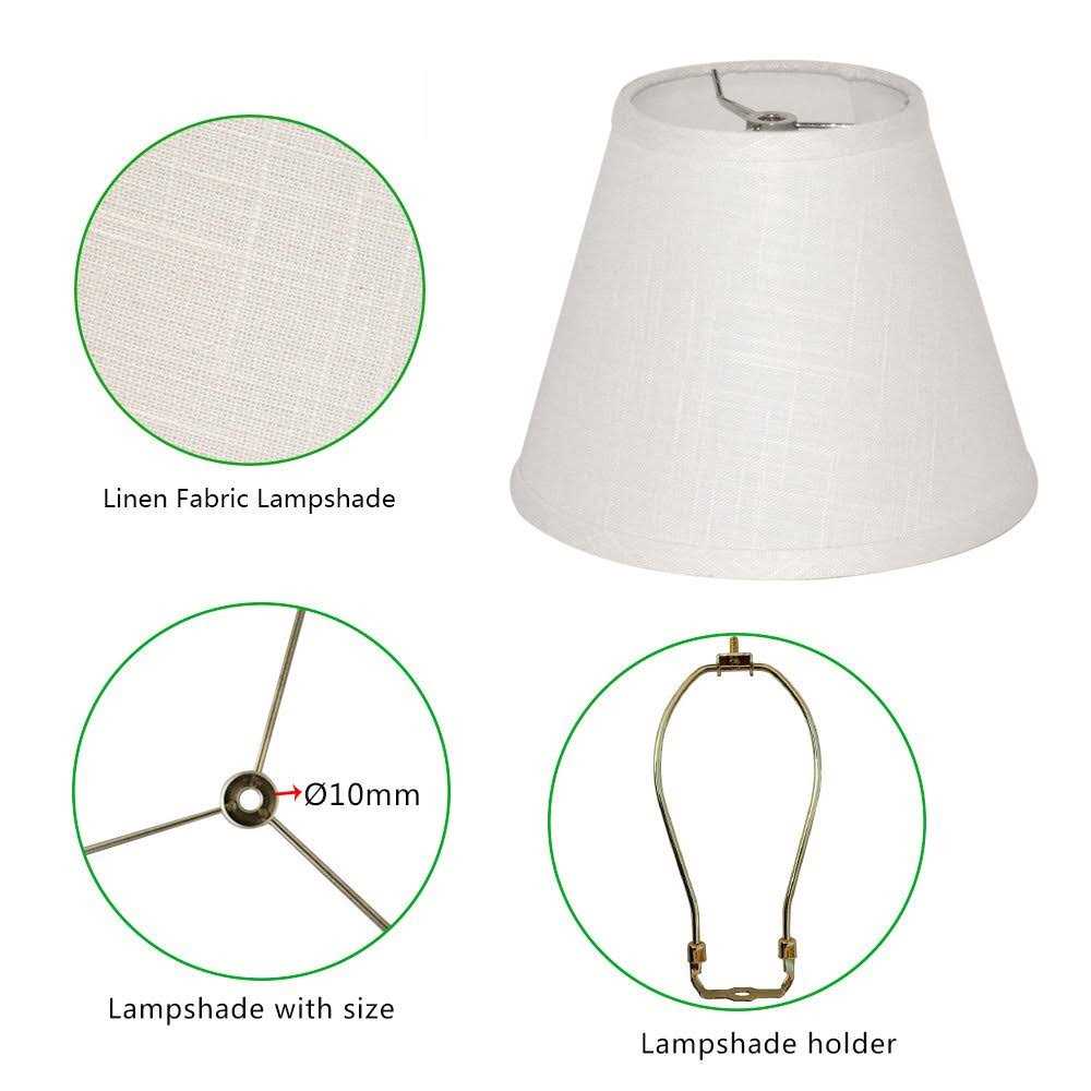 Tootoo Star Barrel White Small Lamp Shade for Table Lamps Replacement