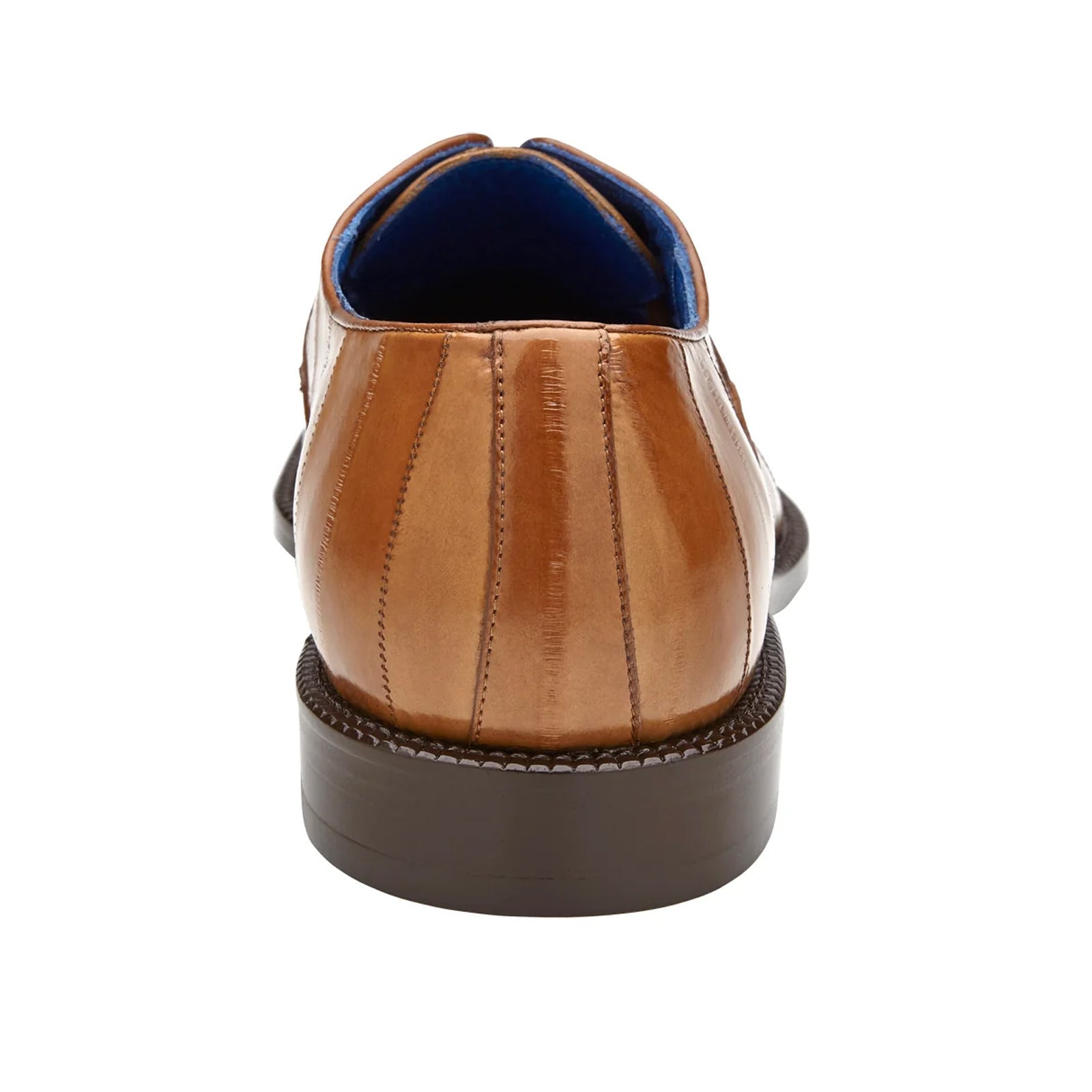 Men’s Belvedere Mare Ostrich Leg & Eel Skin Dress Shoe in Camel