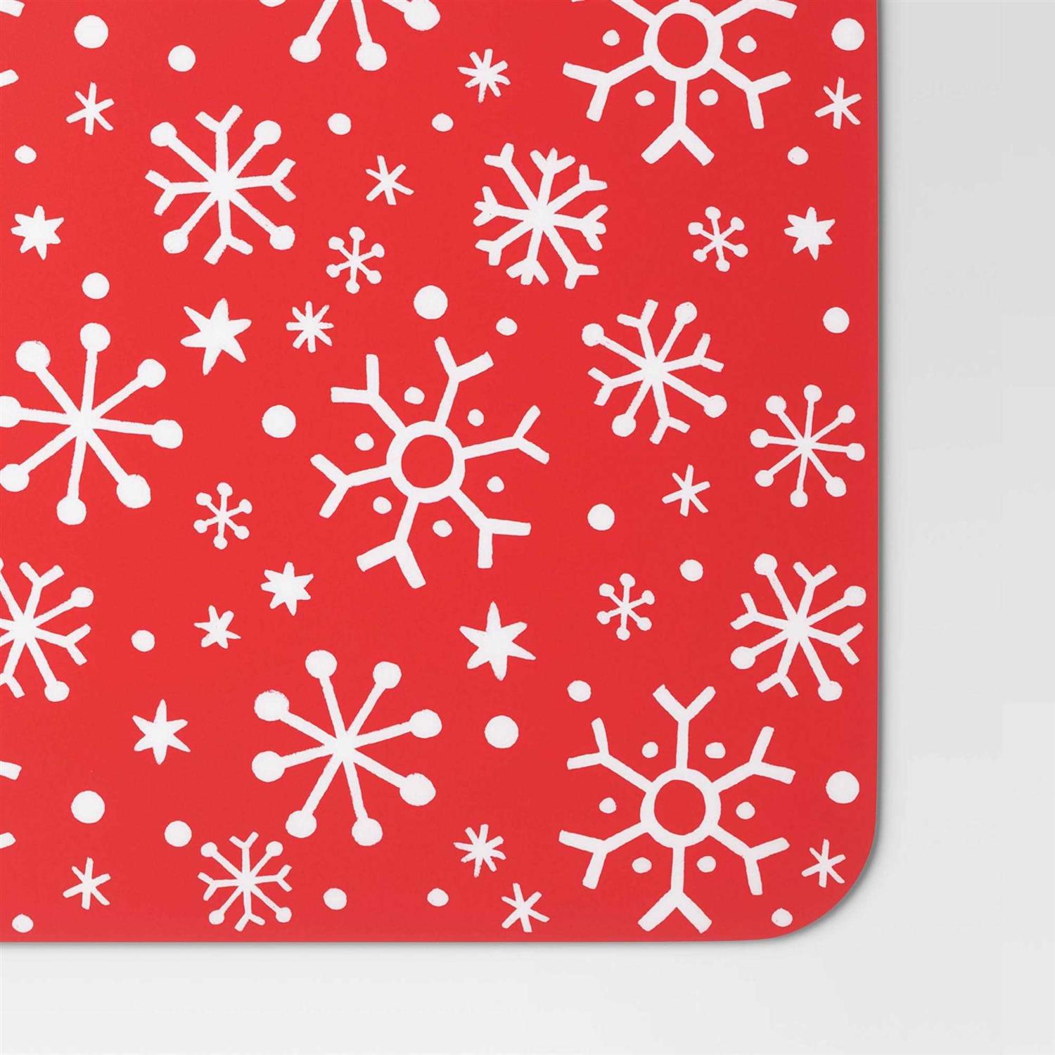Wondershop Christmas Snowflake Placemat Red
