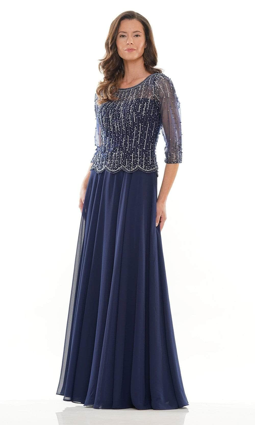 Beaded Bodice Formal Dress M312