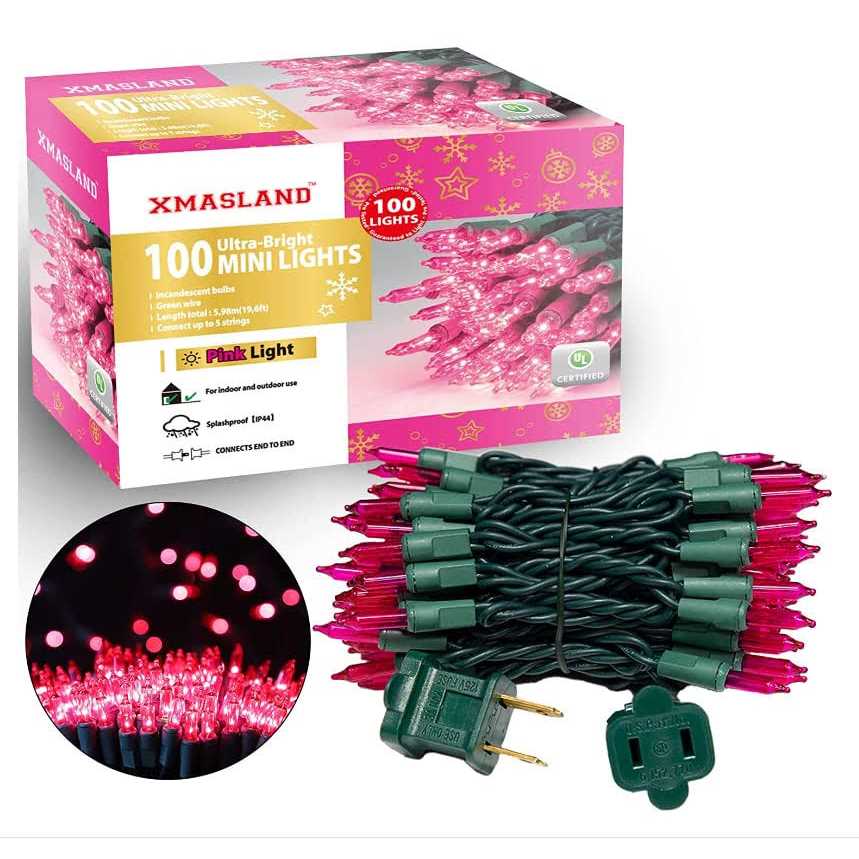 XMASLAND Ultra-Bright Connectable Christmas Light Set Incandescent Bulb Mini String Light for Indoor Outdoor Christmas Tree