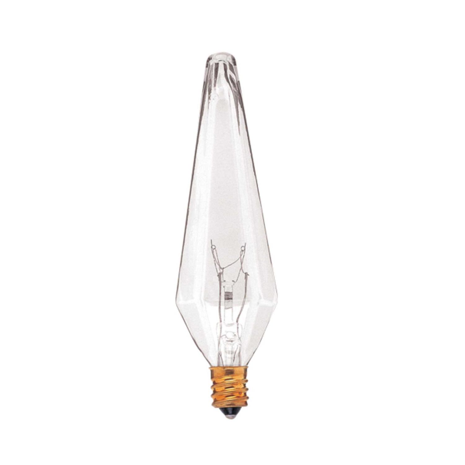 20pk Bulbrite 480140 B40PRISM 40-Watt Incandescent Prismatic Chandelier Bulb, Clear, 2-Pack