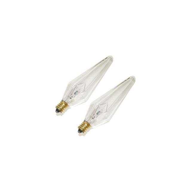 20pk Bulbrite 480140 B40PRISM 40-Watt Incandescent Prismatic Chandelier Bulb, Clear, 2-Pack