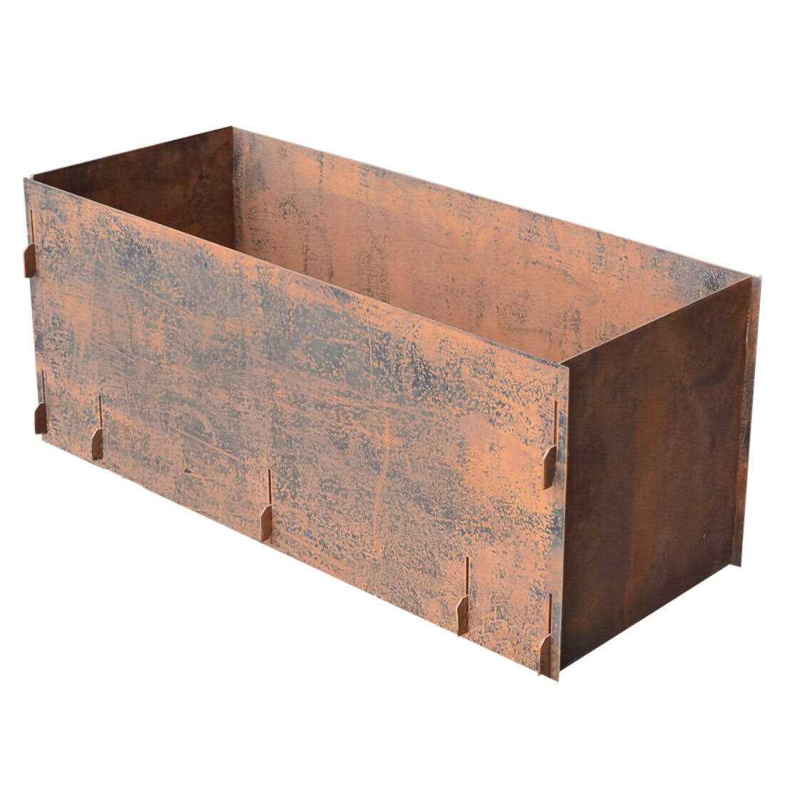 Titan Great Outdoors 16 inch(H) x 39 inch(l) Corten Steel Planter Box, Patina Indoor/Outdoor Garden