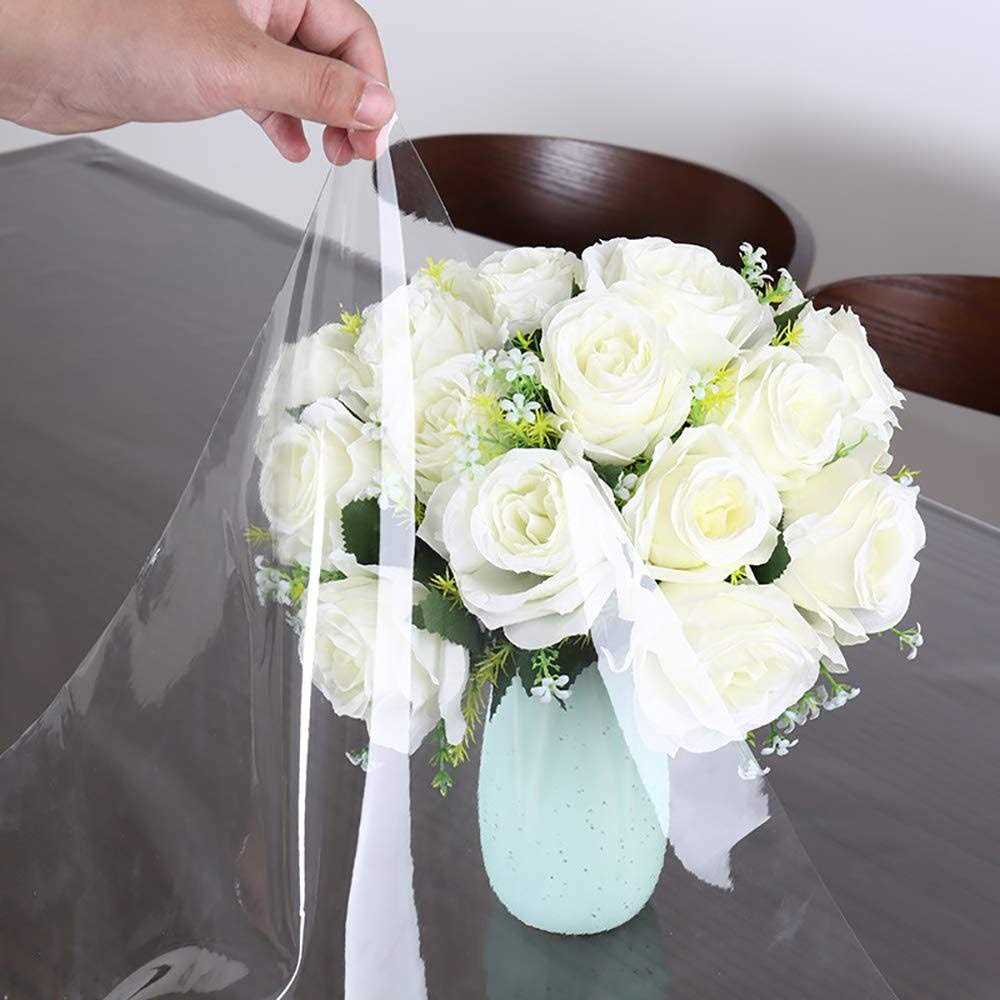 Walrus Clear Vinyl Tablecloth Protector Waterproof/Oil-Proof Plastic Rectangle Transparent Sheet Table Cover
