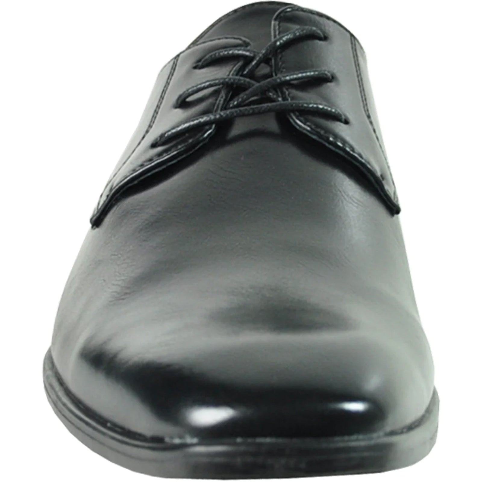 Mens Pointed Plain Toe Oxford Dress Shoe in Black