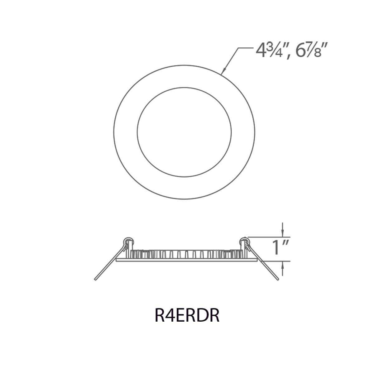 WAC Lighting Lotos Four in. LED Round Recessed Light Kit R4ERDR-W9CS-WT