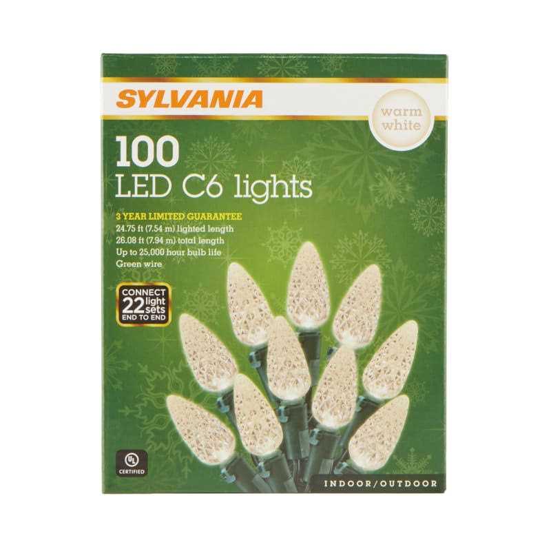 Sylvania 100 Ct LED C6 Lights