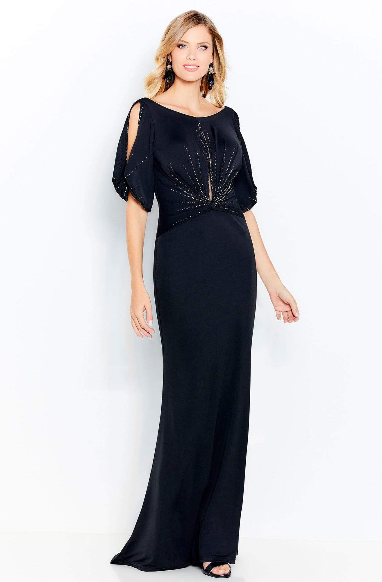120609 Bateau Sheath Evening Gown