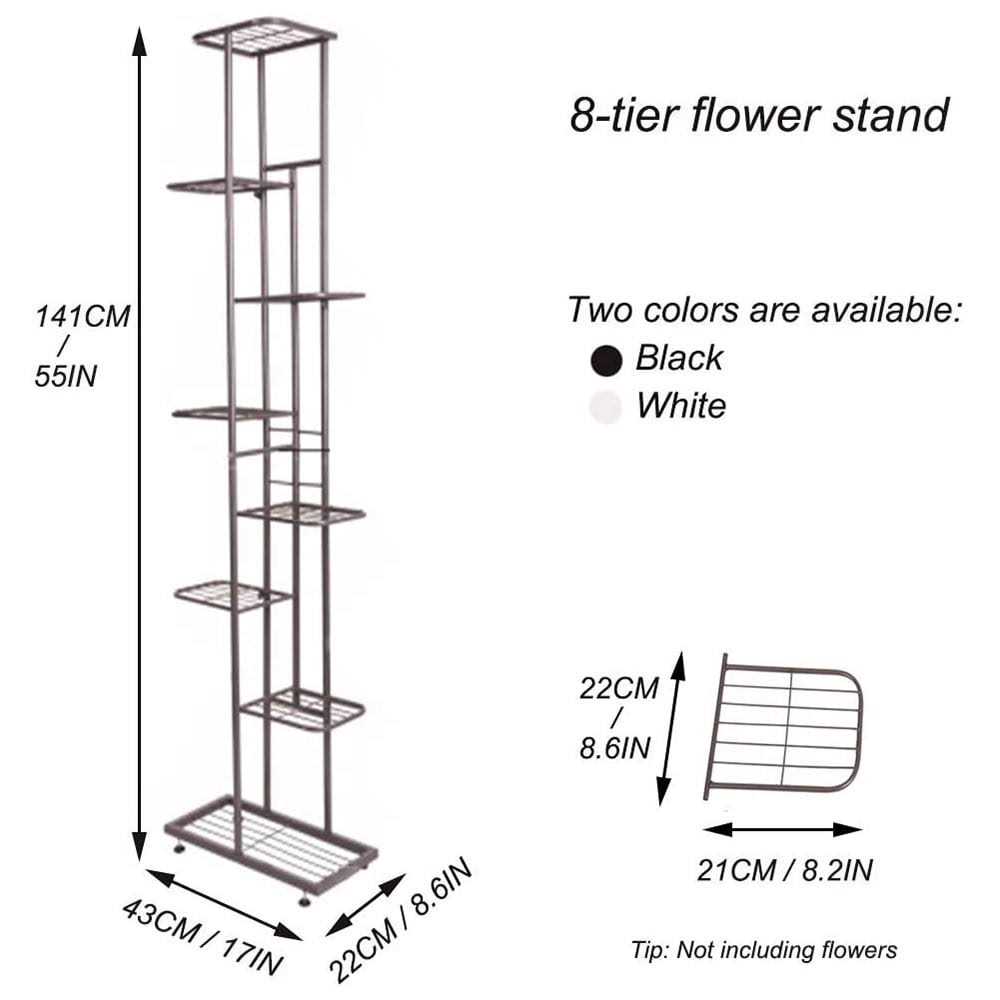 8-tires Plant Stand for Indoor and Outdoor