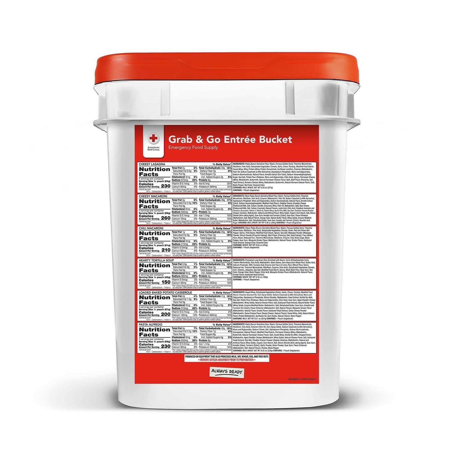 Readywise American Red Cross 60 Serving Emergency Meal Food Supply