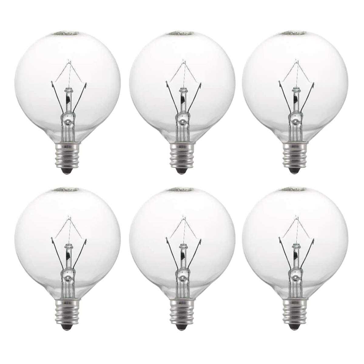 25 Watt Scentsy Bulbs,Wax Warmer Bulbs for Full Size Scentsy Warmers,120 Volt/E12 Base Incandescent Clear Light Bulbs for Candle Wax Warmer,Long