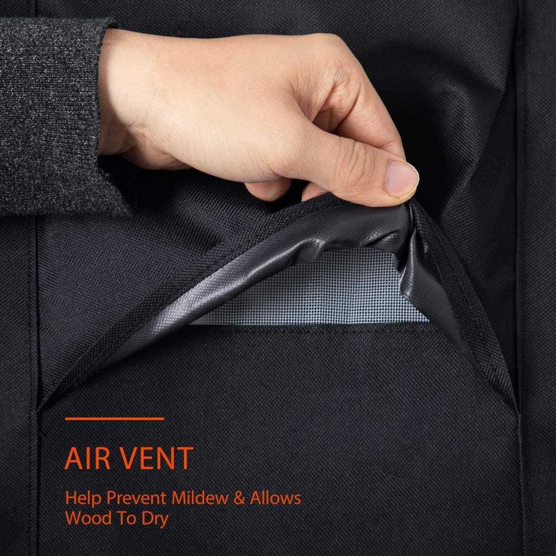 Vivohome Waterproof Log Rack Cover Heavy Duty 600D Oxford Outdoor Firewood Storage Cover