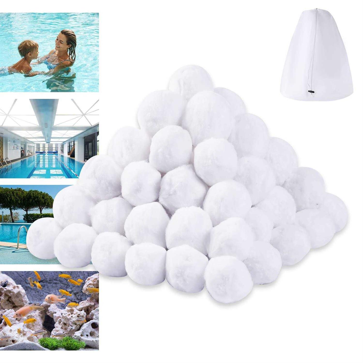 3.1 Lbs Pool Filter Balls for Sand Filter Eco-Friendly Sand Filter Media Cartridges Replacement for Swimming Pool Filter Pump Aquarium