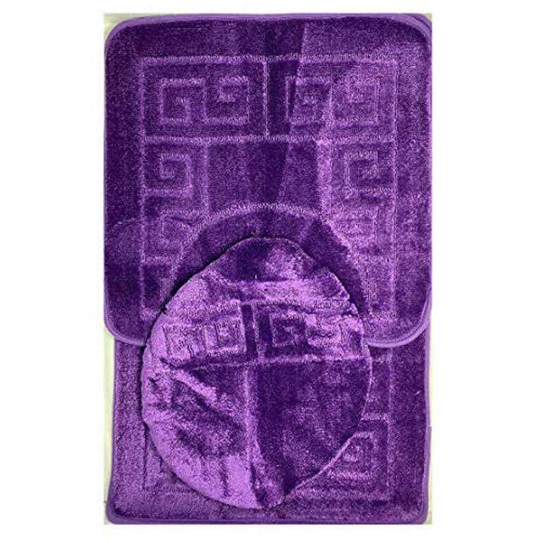WPM WORLD PRODUCTS MART 3-Piece Bath Rug Set Pattern Bathroom Rug Set Rug