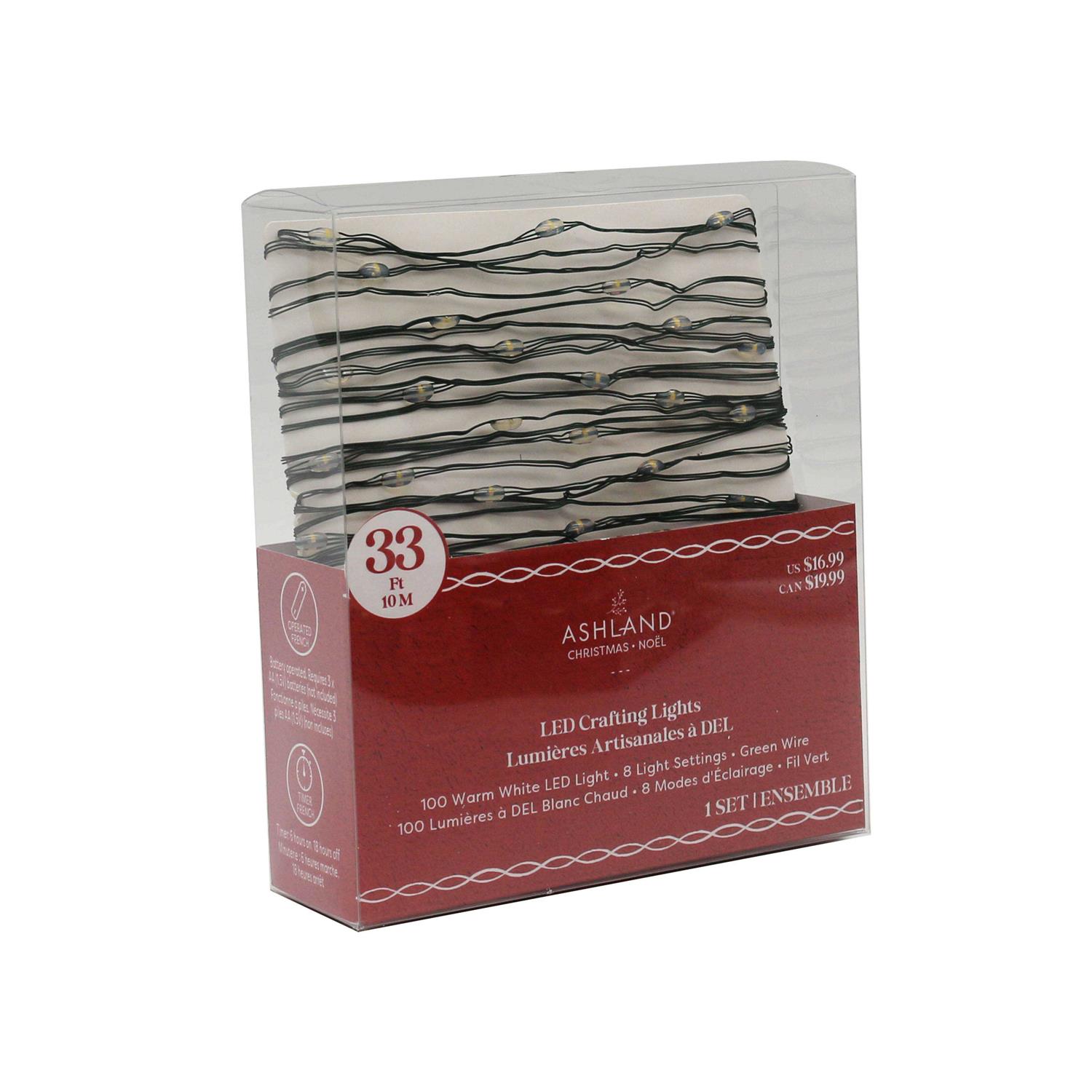 Ashland 100ct. Warm White LED Crafting Lights