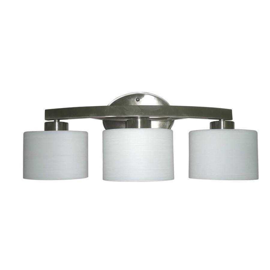 Allen + Roth 3-Light Merington Brushed Nickel Transitional Vanity Light Bar VBS271-3BNK