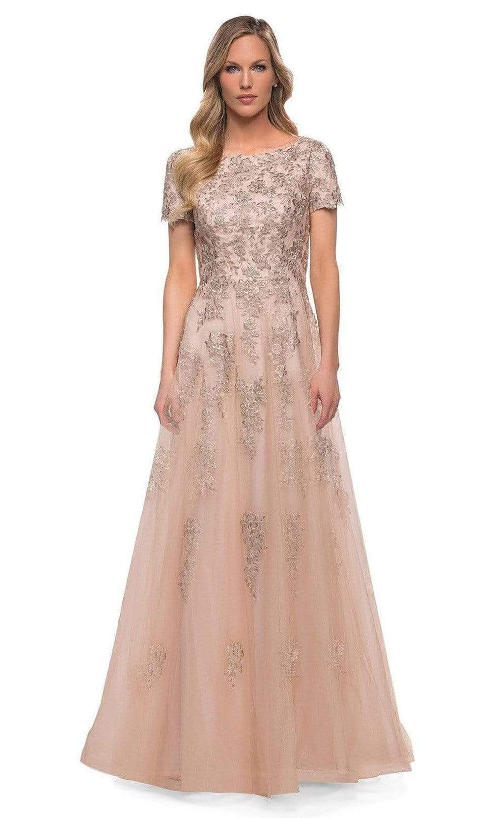 29290 Floral Embroidered Tulle Mother of the Bride A-line Gown