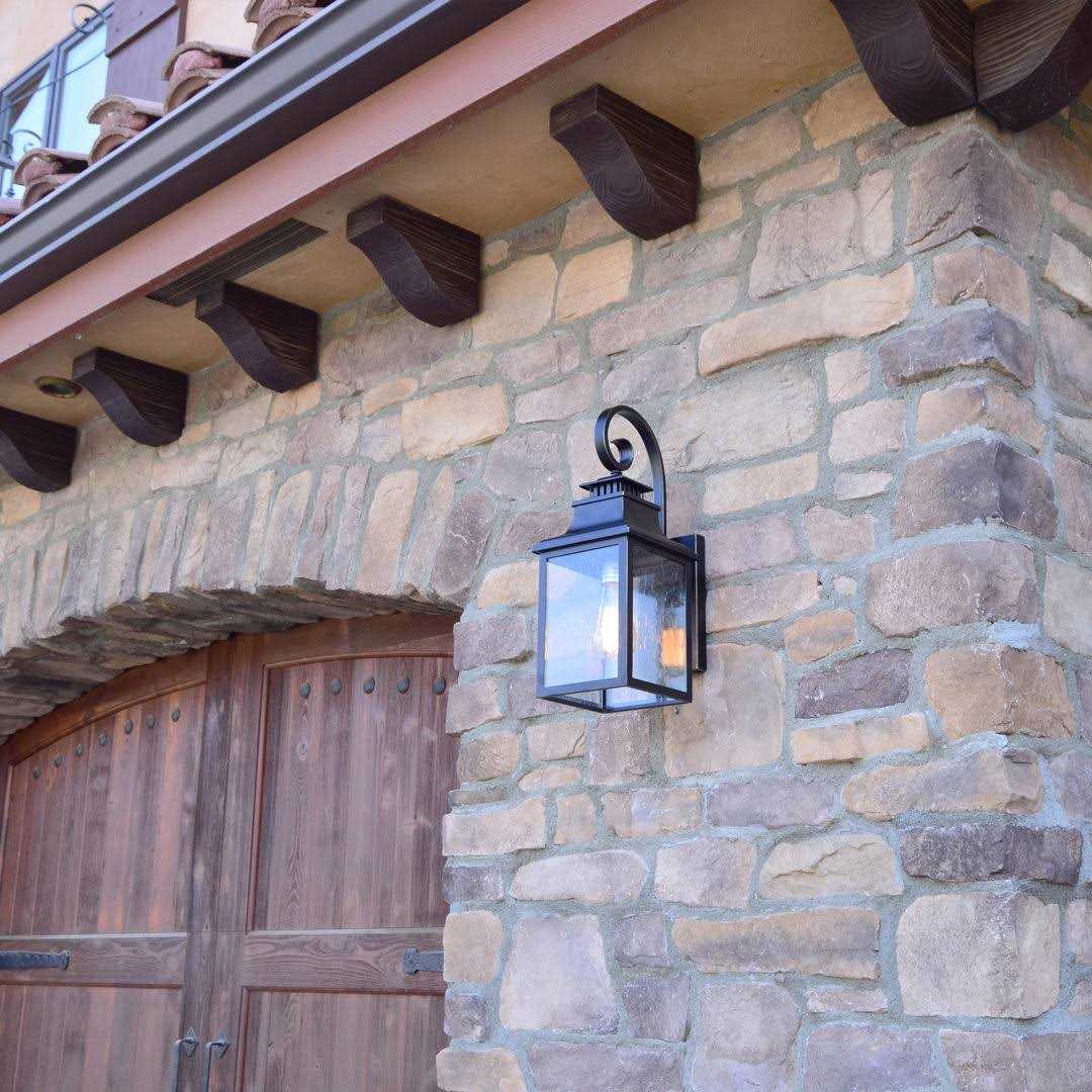 Anner 18 H Seeded Glass Outdoor Wall Lantern Red Barrel Studio Fixture Finish