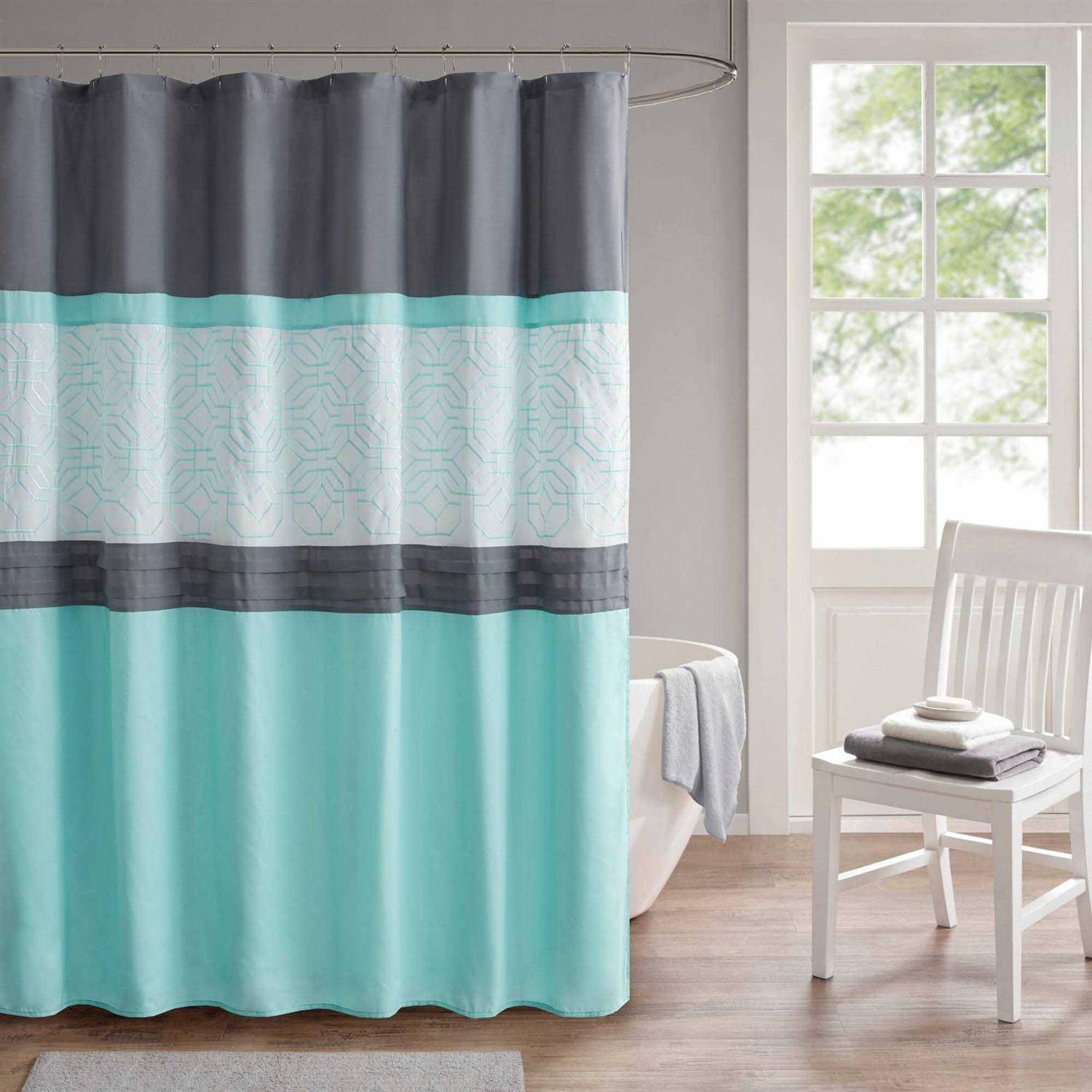 510 Design and Embroidered Shower Curtain