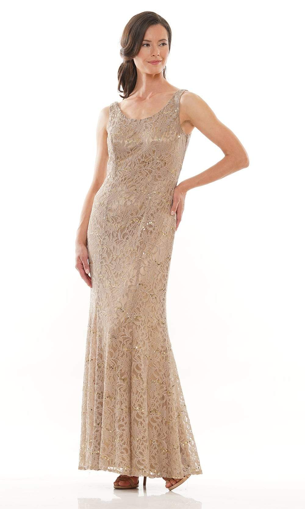 M301 Scoop Fit and Flare Evening Dress