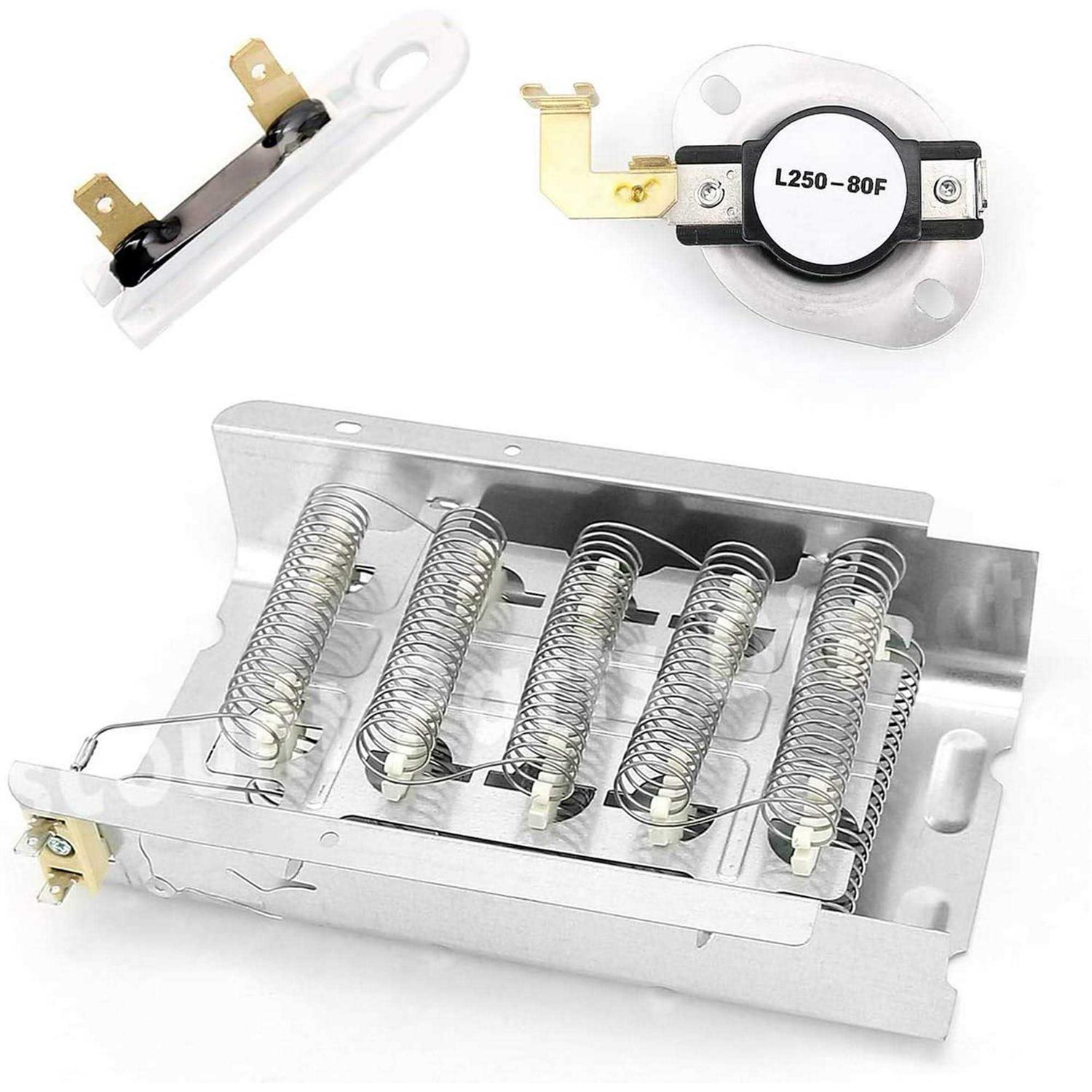 279838 & 3977767 & 3392519 Dryer Heating Element Kit Thermostat Thermal Fuse for Whirlpool Kenmore Dryer