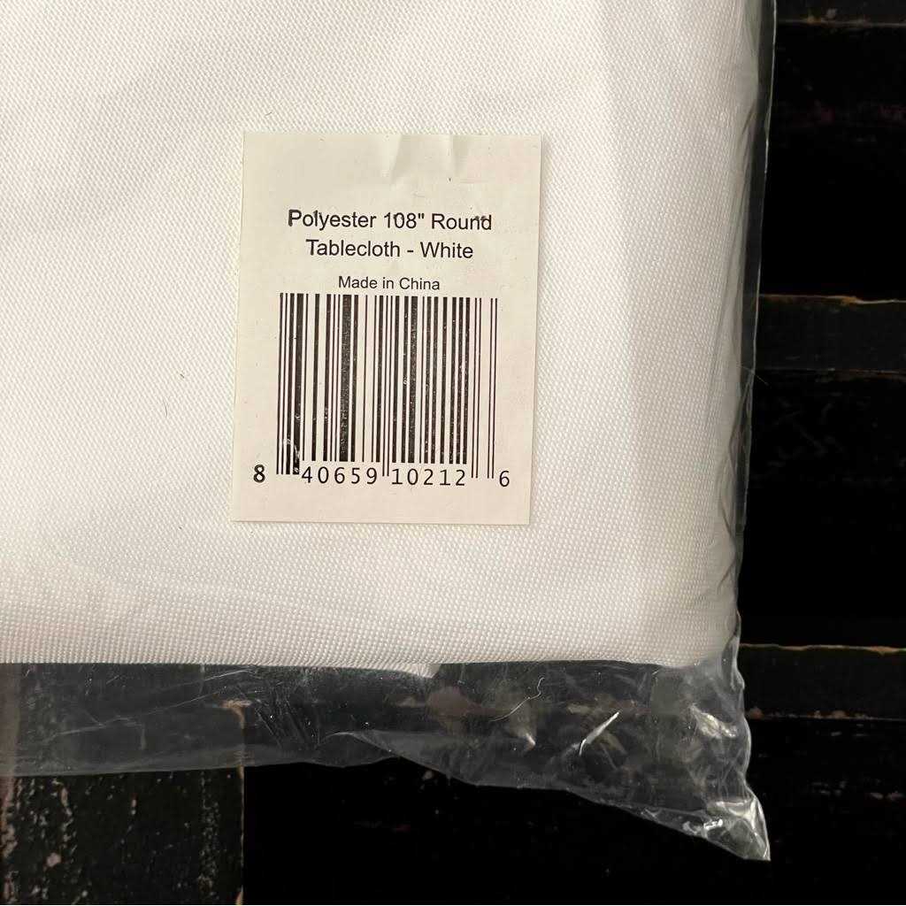 Wedding Linens Inc. 90 inch Round Pintuck Taffeta Seamless Linen Tableccloth for Party Wedding Reception Catering Dining Home Table Cover Linens –