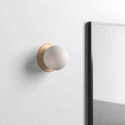 AllModern Drake 1 Light Dimmable Satin Brass Flush Mounted Sconce