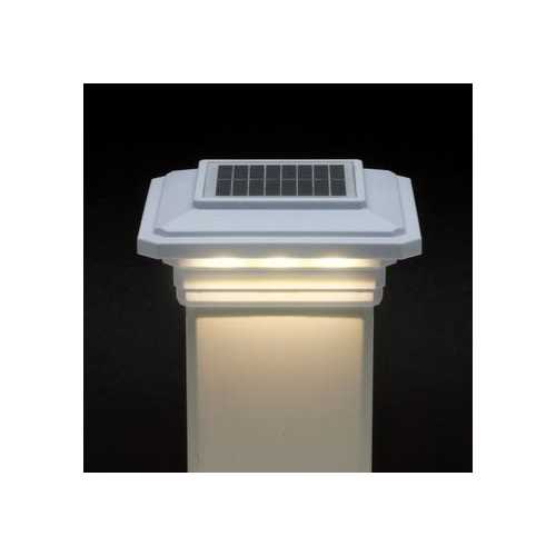 Ultra Bright Technologies 4-1/2 in. x 4-1/2 in. Solar Post Cap Light for Trex