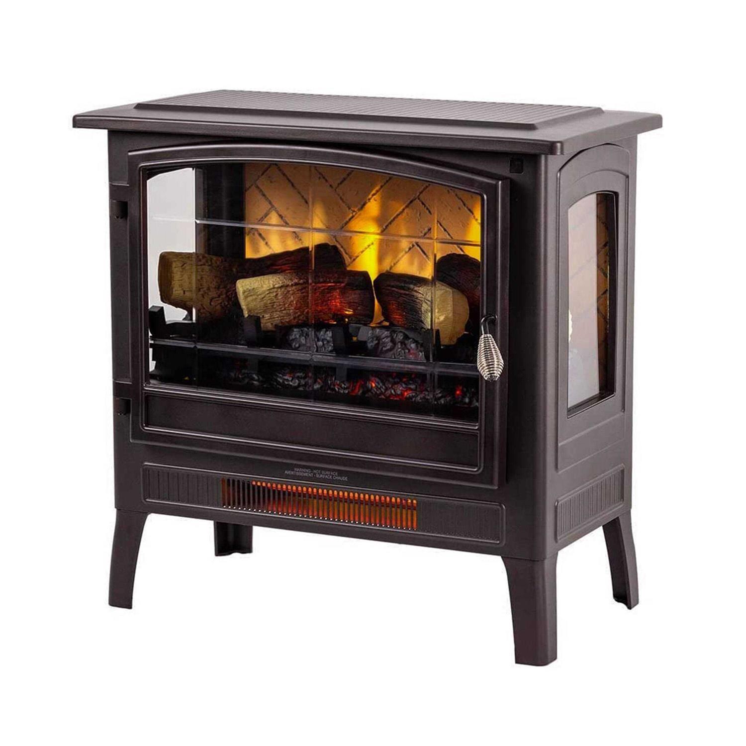 Country Living Infrared Freestanding Electric Fireplace Stove Heater