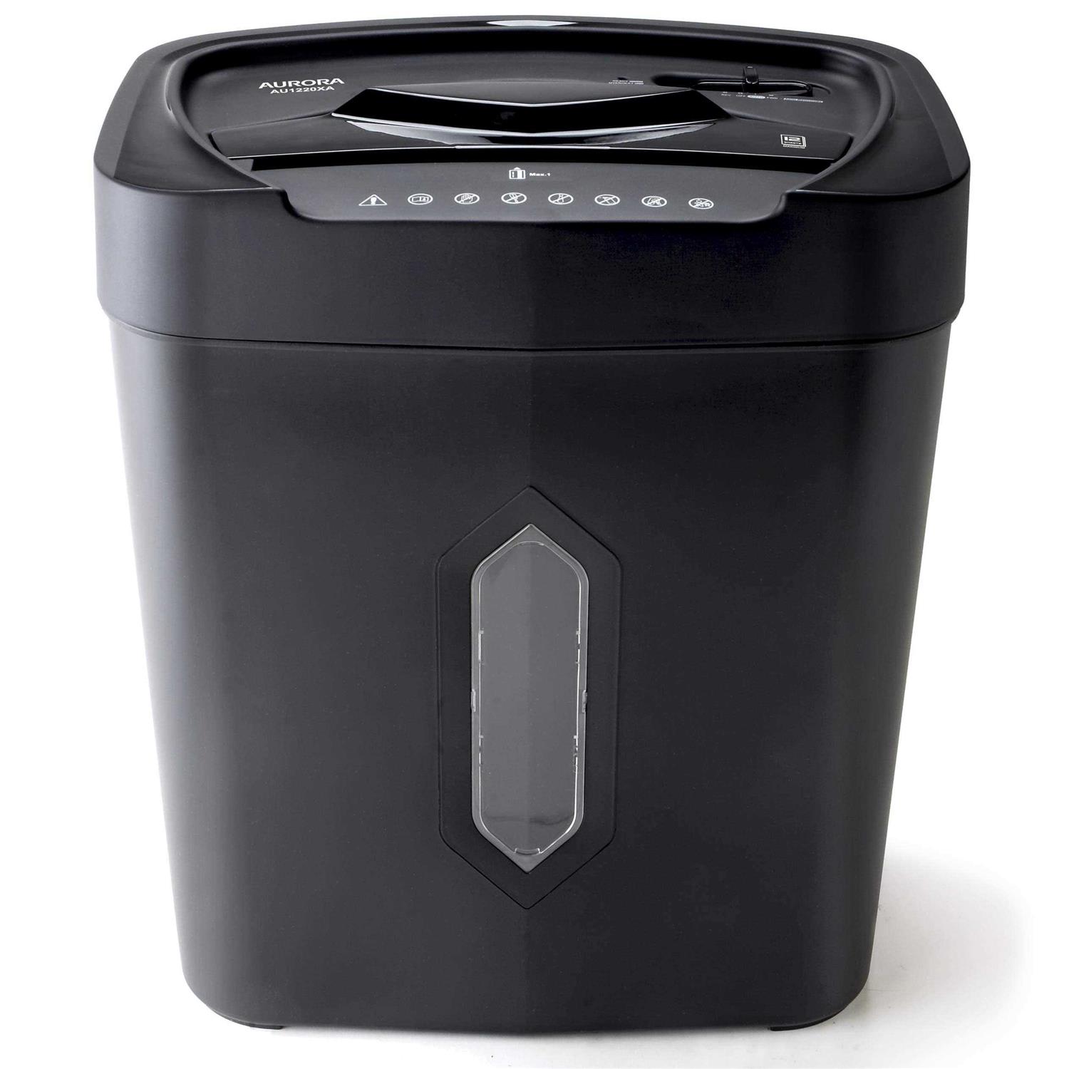 Aurora AU1220XA 12 Sheet Crosscut Paper and Credit Card Shredder with 5.2 Gal Wastebasket