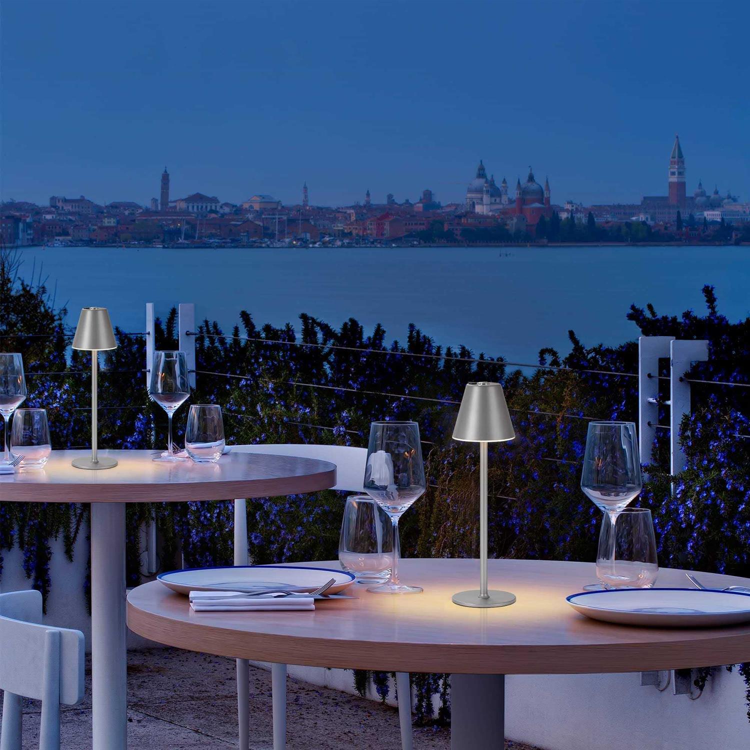 Timjorman Modern LED CordlessTable lamp,4000mAh Rechargeable Battery Desk lamp,3 Level Brightness Night Light