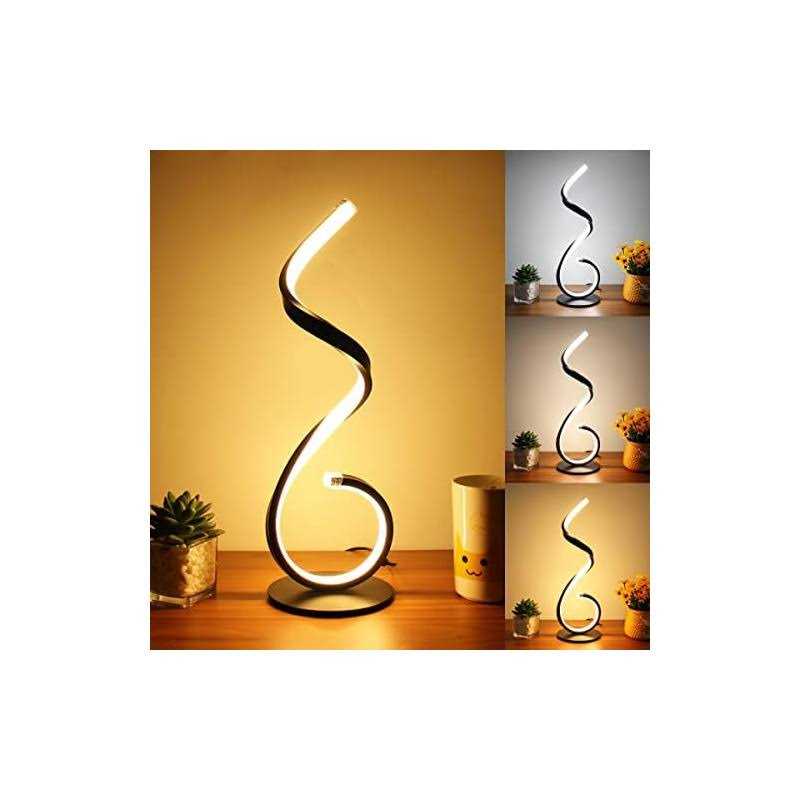 BESKETIE Modern Spiral LED Table Lamp Dimmable Table Lamps