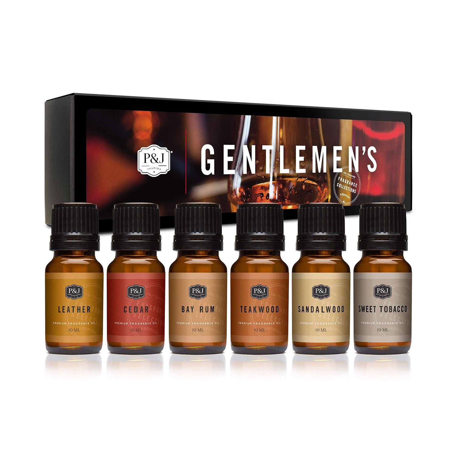 P&J Fragrance Oil Gentlemen’s Set Leather Sweet Tobacco Teakwood