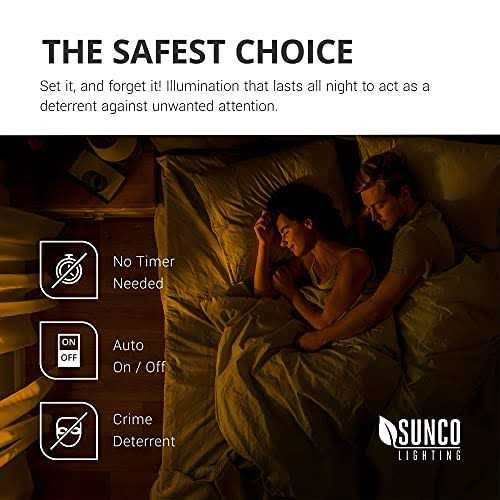 Sunco Lighting A19 Dusk to Dawn 9W LED Light Bulb