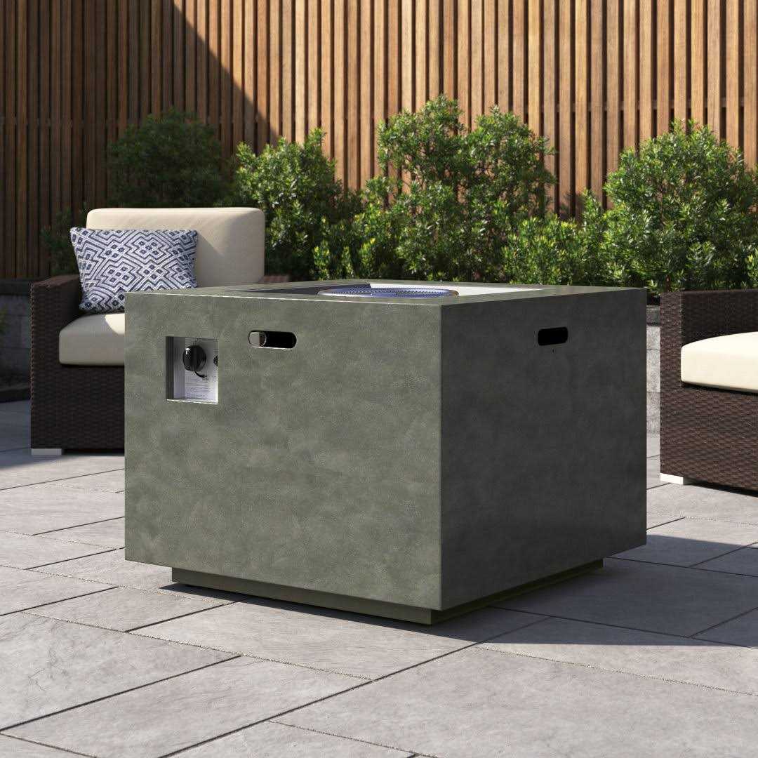 Trent Austin Design® Alsacia Outdoor Concrete Propane Fire Pit Table