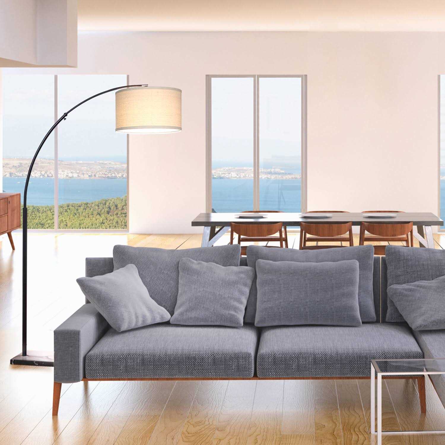 Brightech Logan Arc Floor Lamp LED