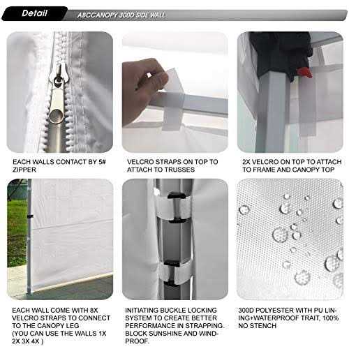 Abccanopy Instant Canopy Sunwall 10×10 FT