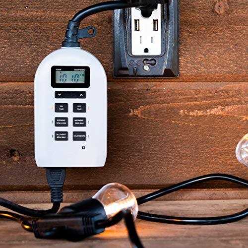 UltraPro Outdoor Plug-in 24-Hour Digital Timer Gray