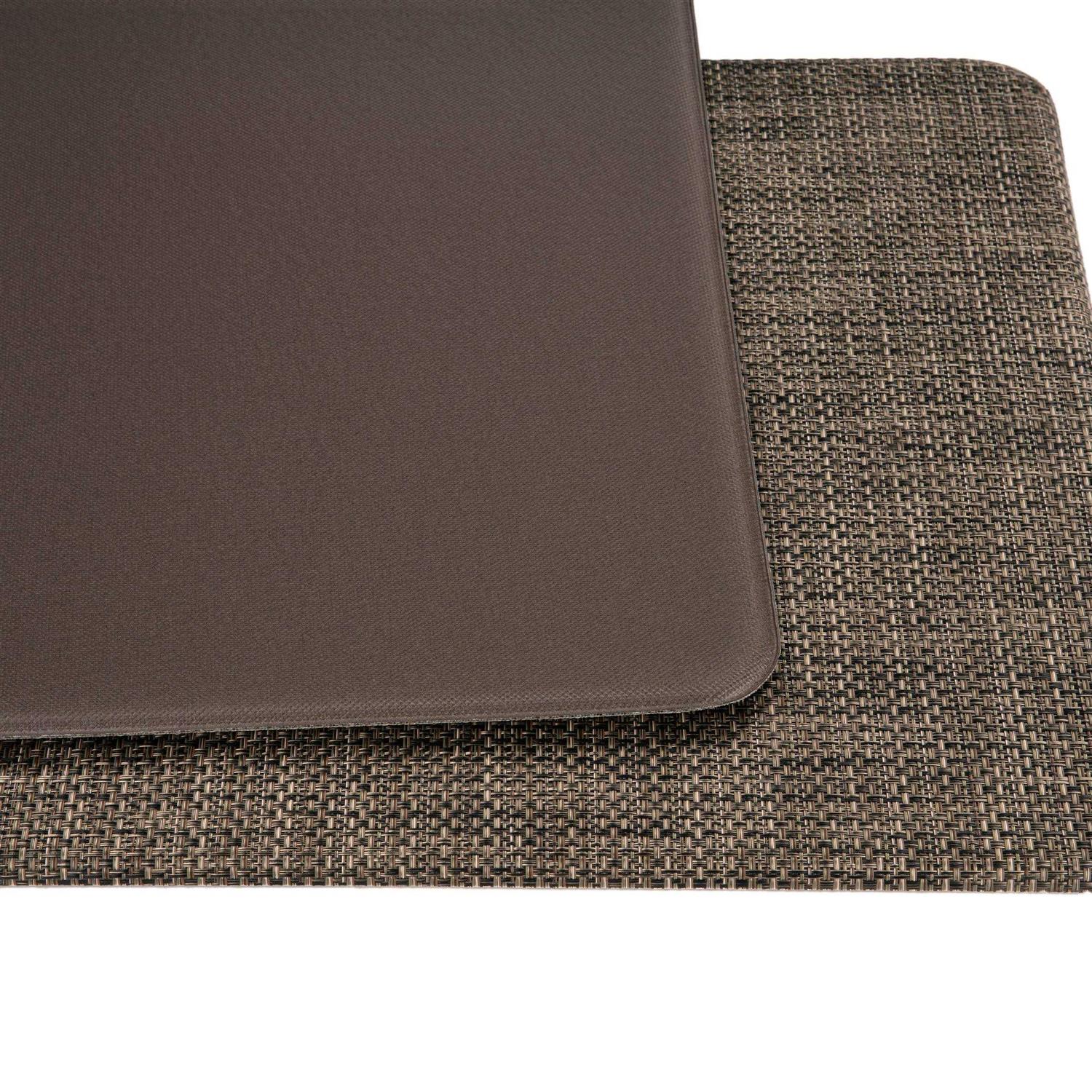 World Rug Gallery Textured Beige Anti-fatigue Mat
