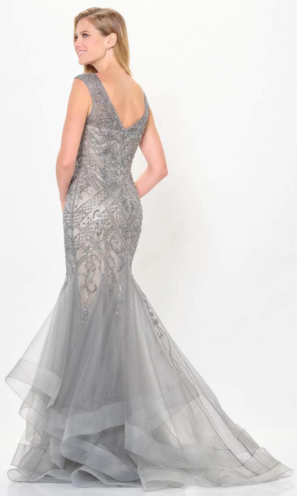 Allover Beaded Evening Dress