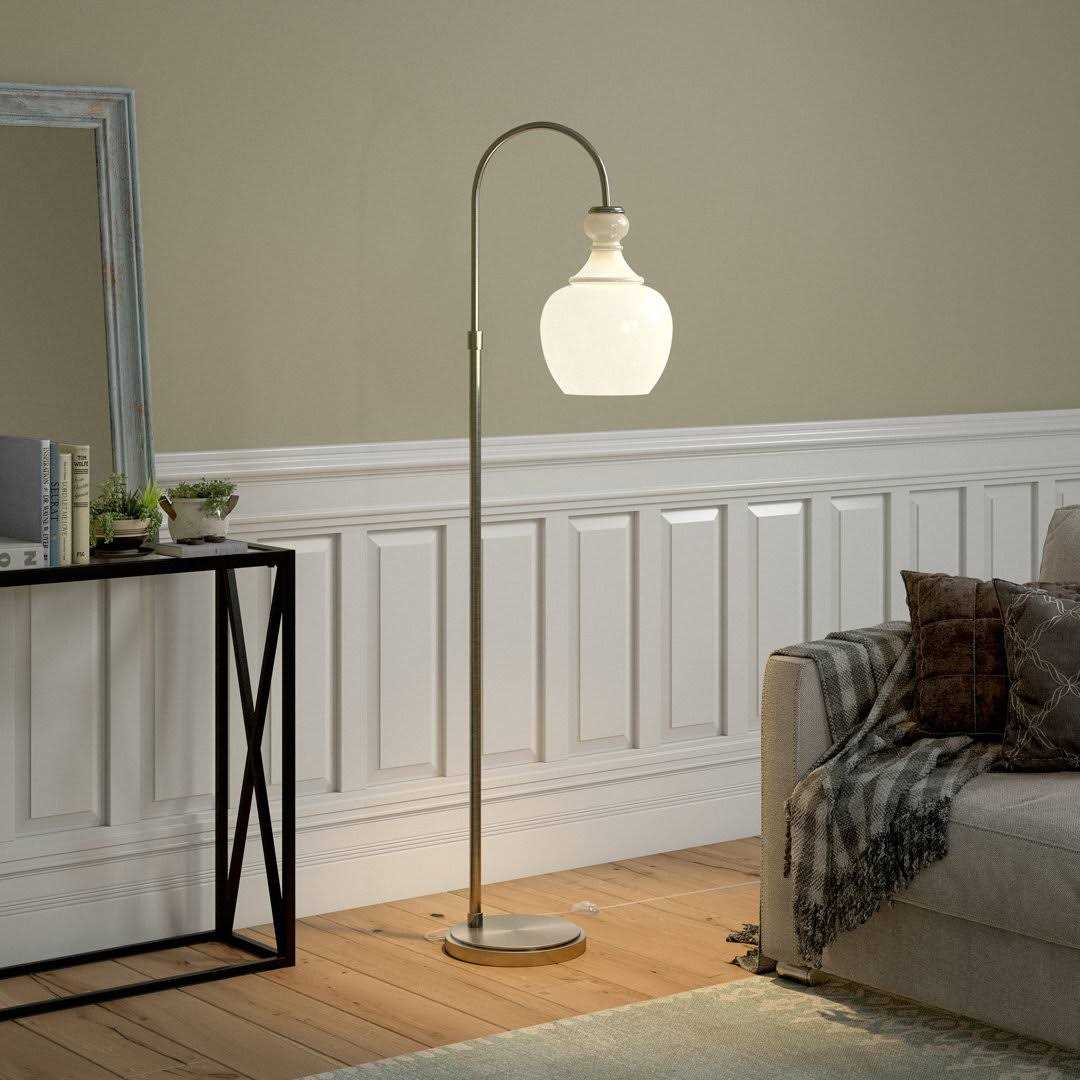 Alden 70 Arched Floor Lamp Beachcrest Home Shade