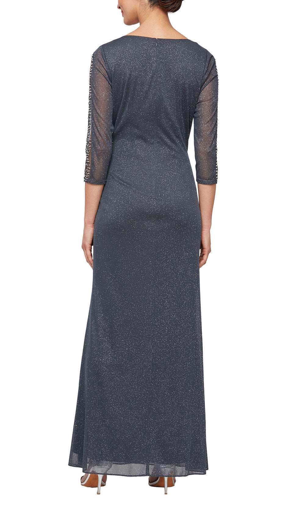 Glitter Sheath Evening Dress