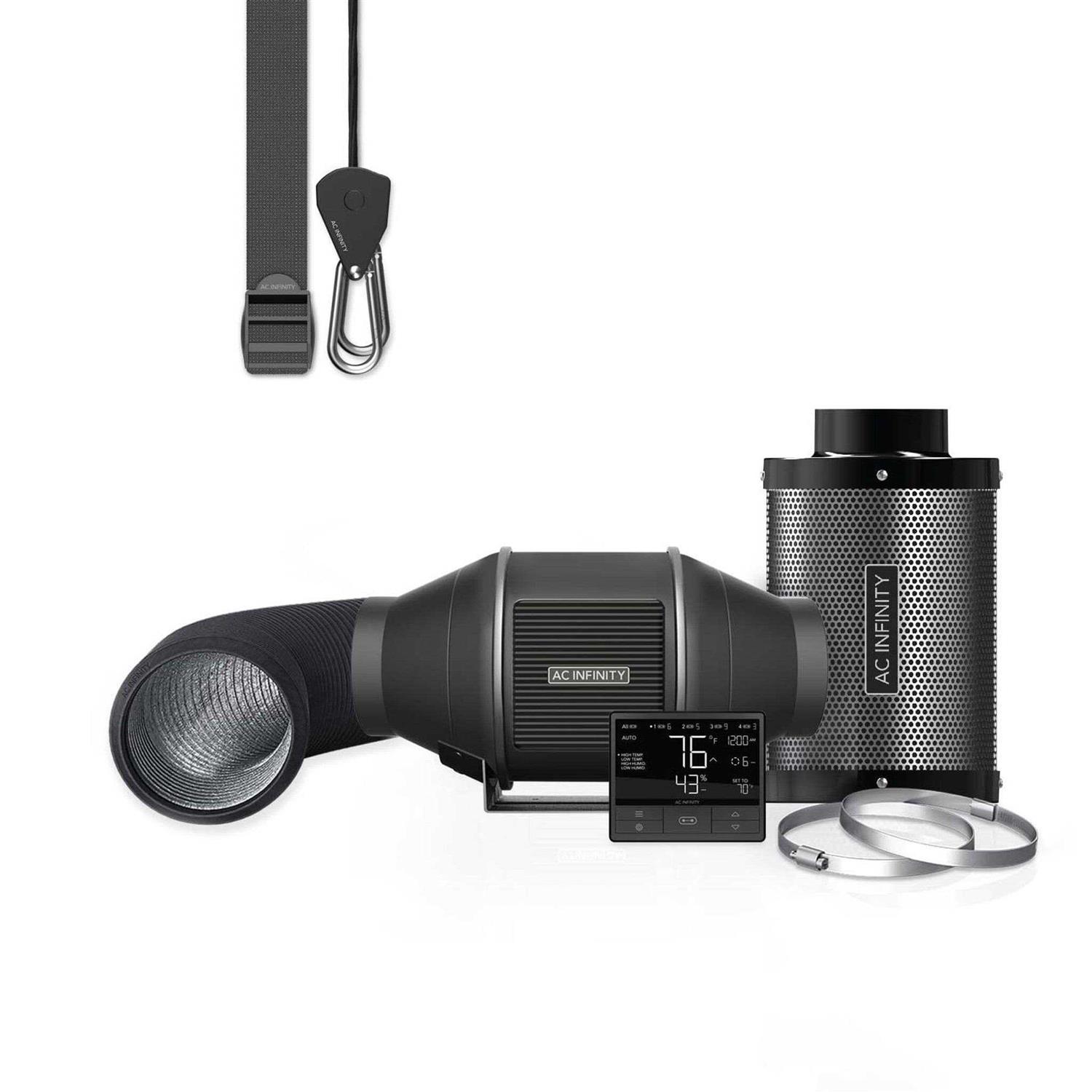 AC Infinity Air Filtration Kit PRO Inline Fan with Smart Controller