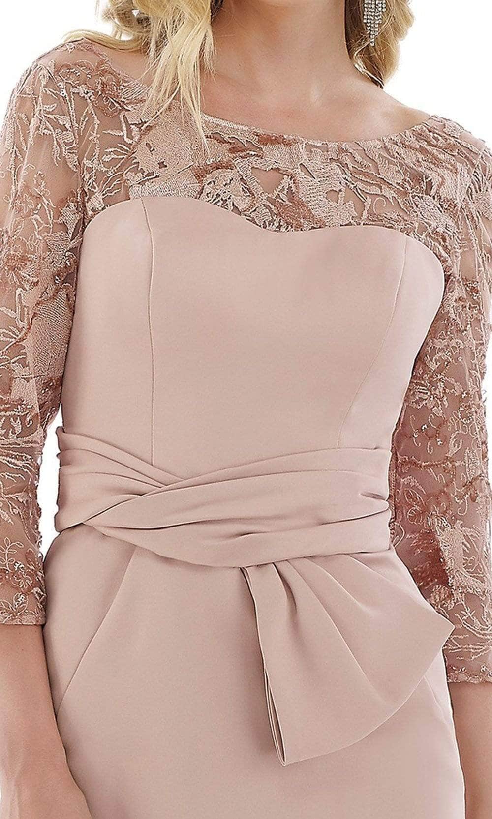 Illusion Embroidered Formal Dress