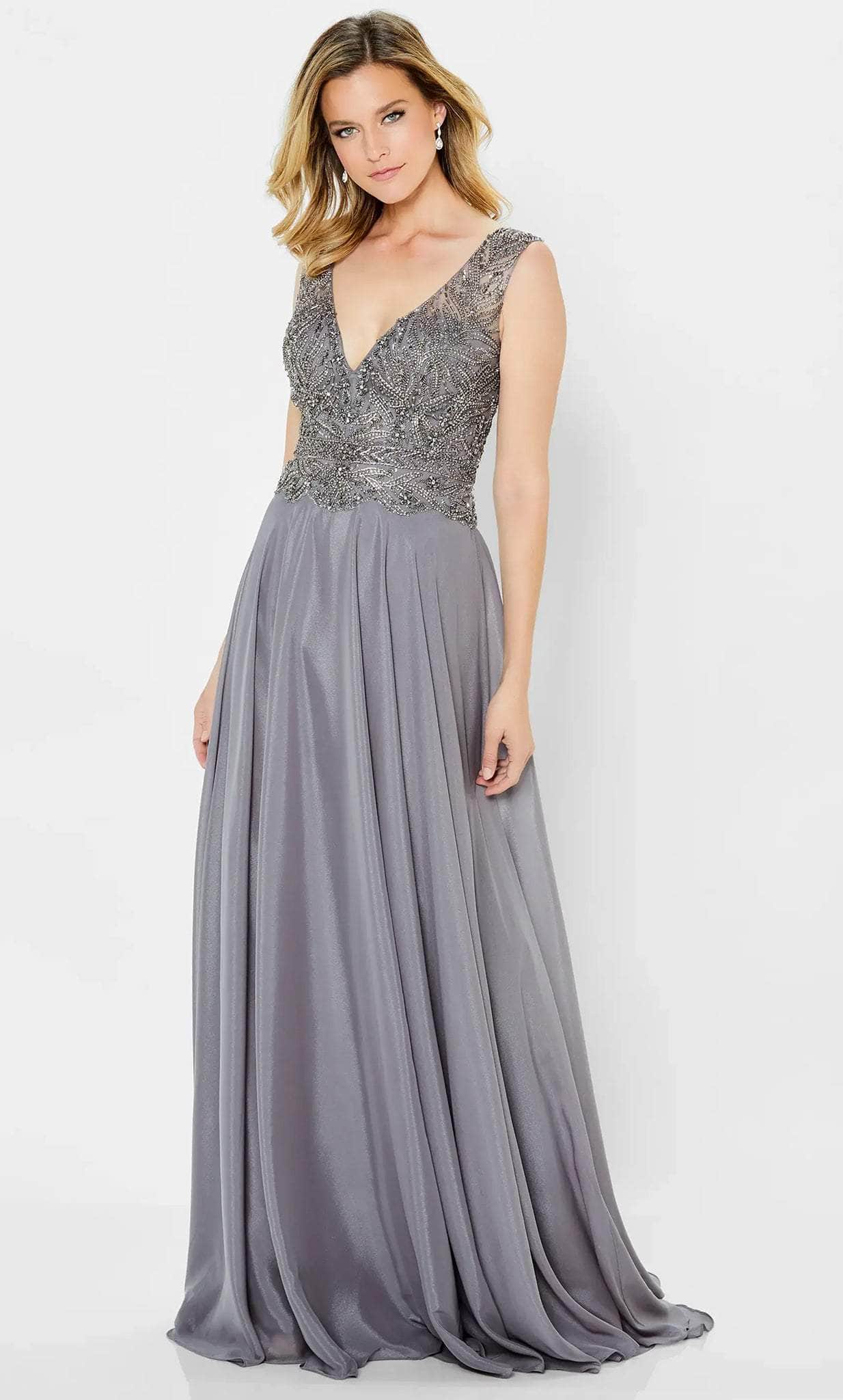 Flowy A-line Embellished Gown
