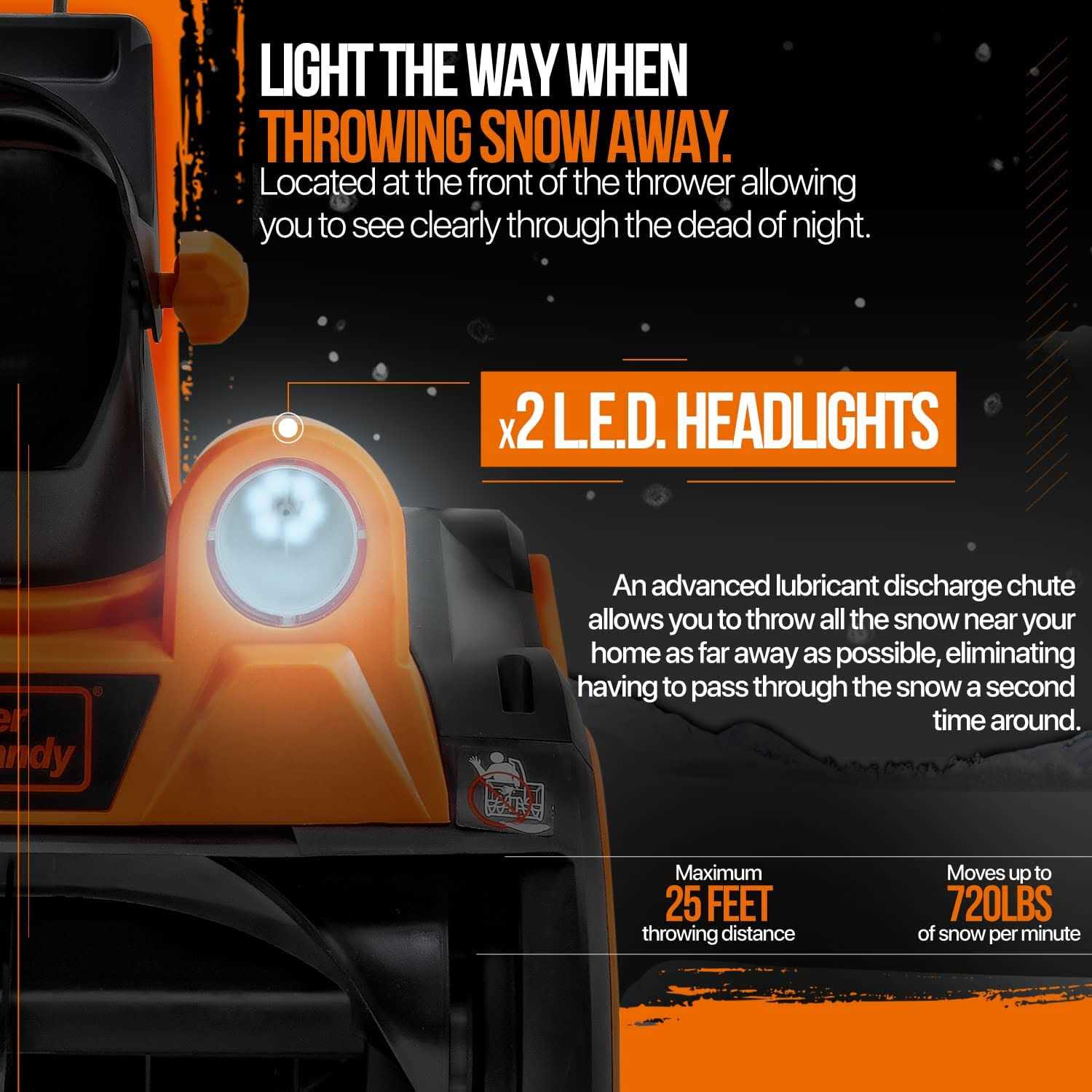 SuperHandy Electric Snow Thrower TRI-GUT110