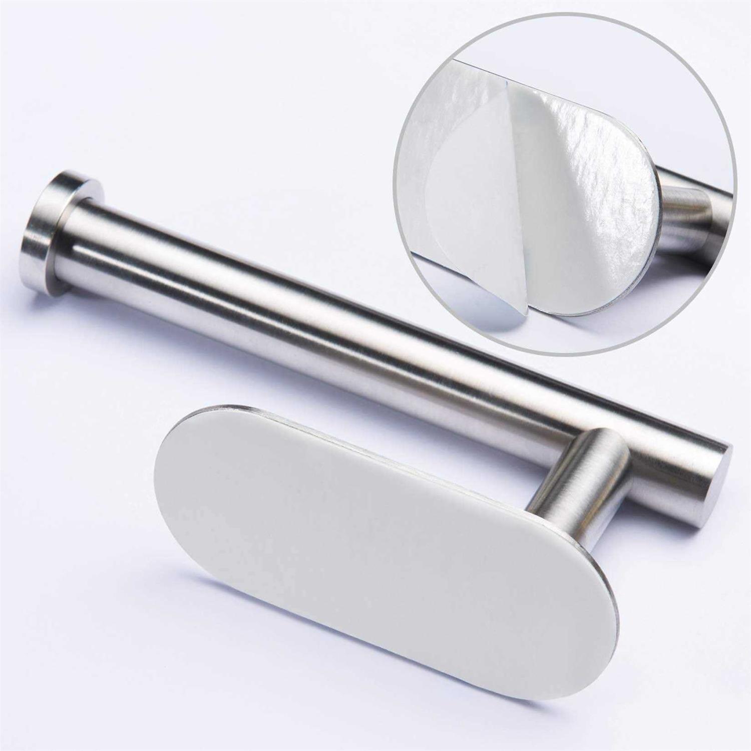 YIGII Toilet Paper Holder Self Adhesive Adhesive Toilet Roll Holder no Drilling for Bathroom Stainless Steel Brushed