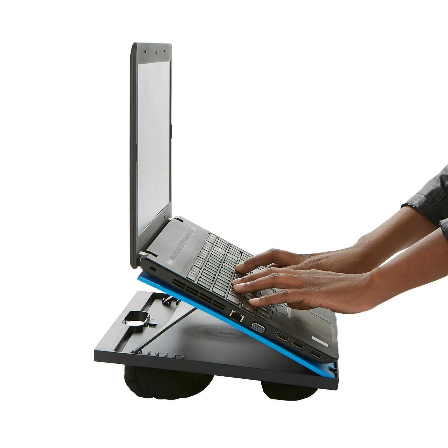 Mind Reader Adjustable 8 Position Lap Top Desk with Cushions