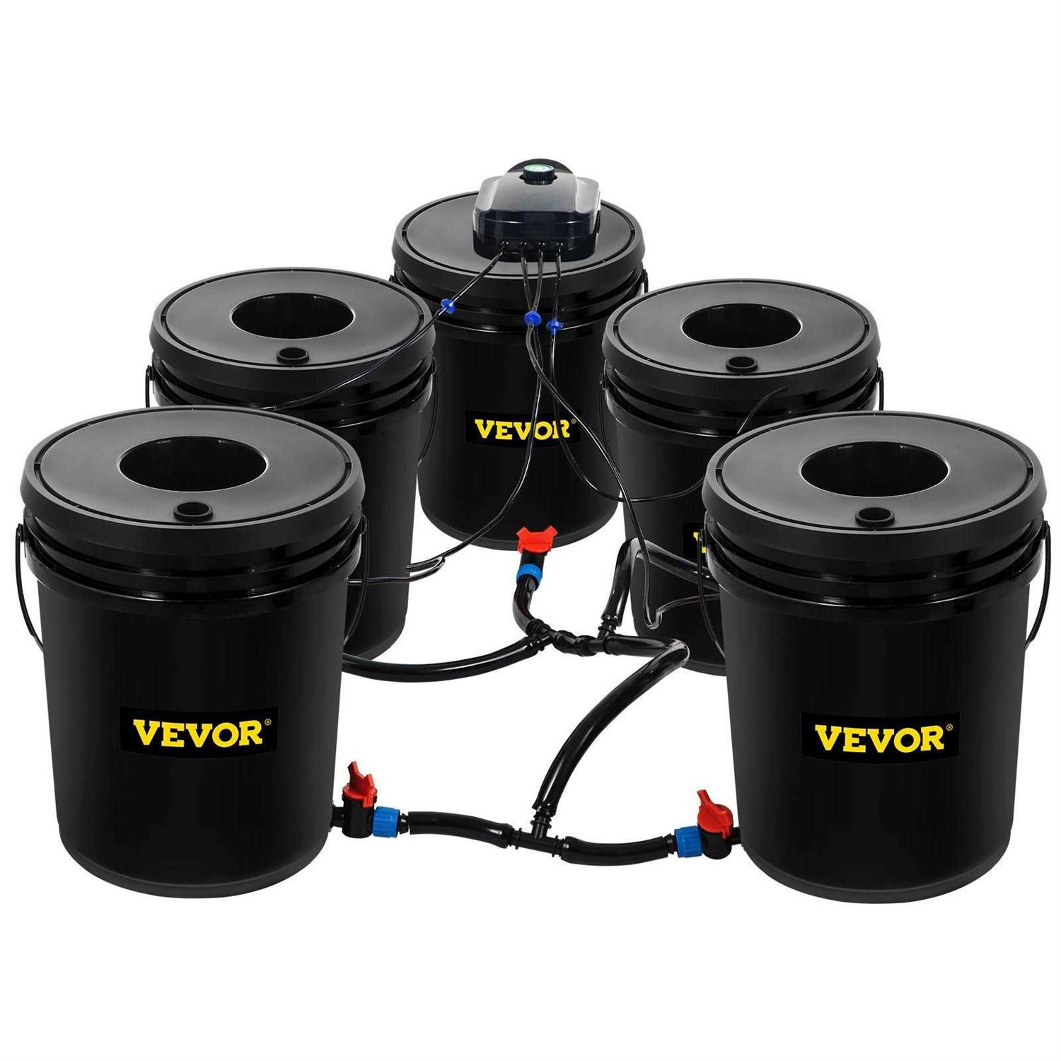 VEVOR Hydroponics Deep Water Culture Dwc Hydroponic System 5 Gallon 5 Buckets SSSPXTYX5110VUJGVV1